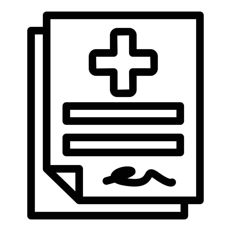 Pass travel icon outline vector. Passport health vector