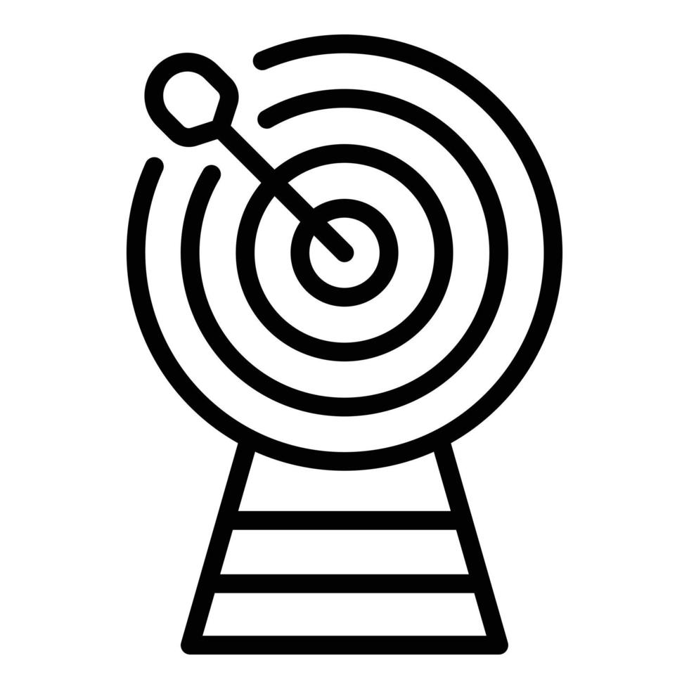 Meditate target icon outline vector. Stress reduction vector