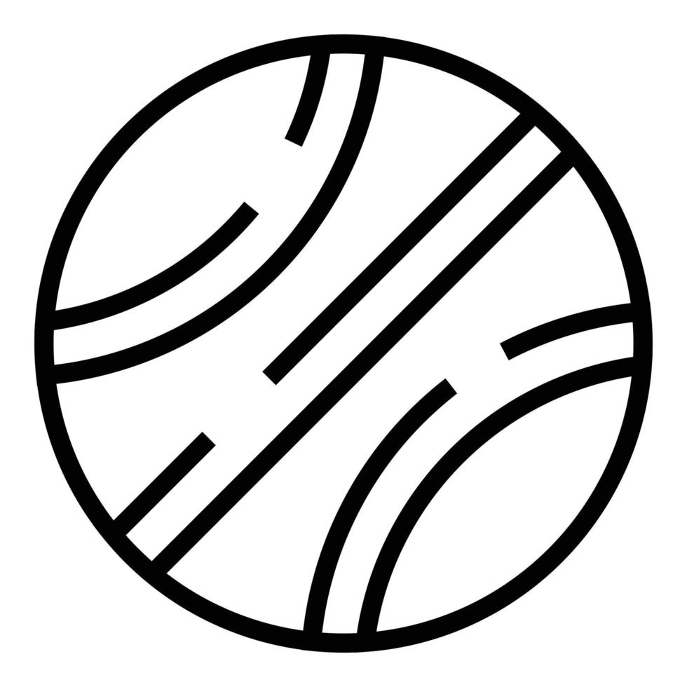 vector de contorno de icono de pelota de baloncesto. interiores deportivos