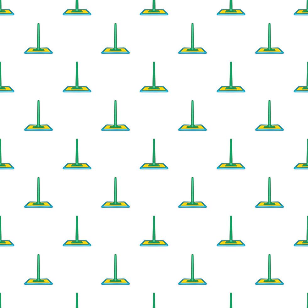 Floor cleaning mop pattern, cartoon style vector