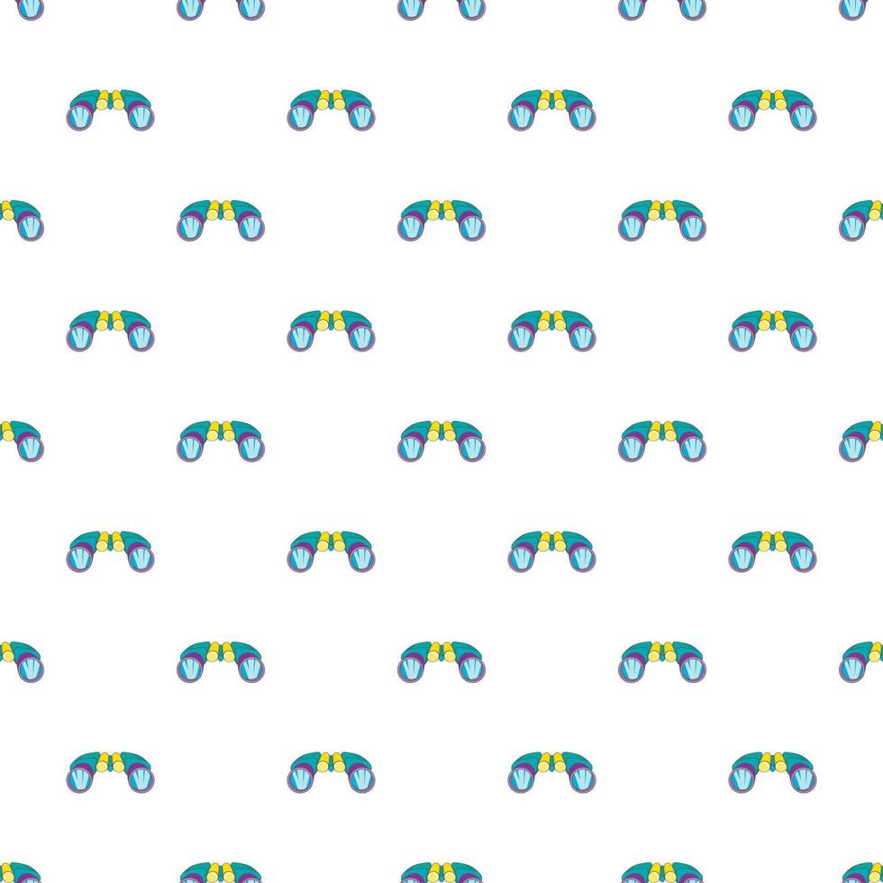 Binoculars pattern, cartoon style vector