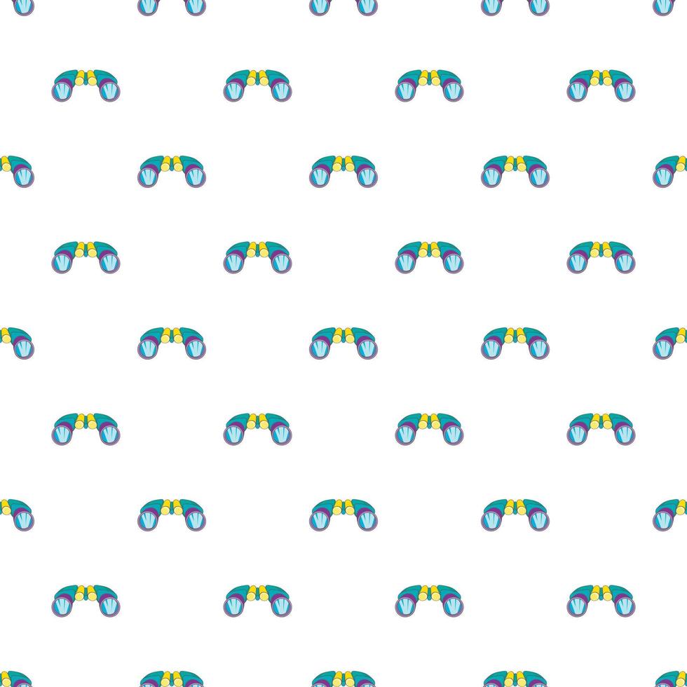 Binoculars pattern, cartoon style vector