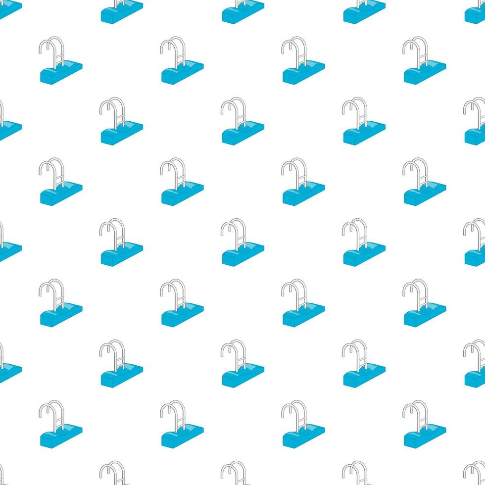 Stairs of the swimming pool pattern, cartoon style vector