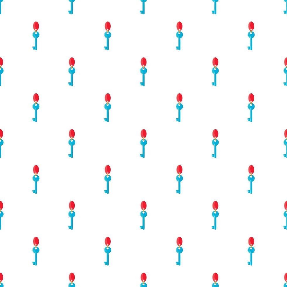 Hotel key pattern, cartoon style vector