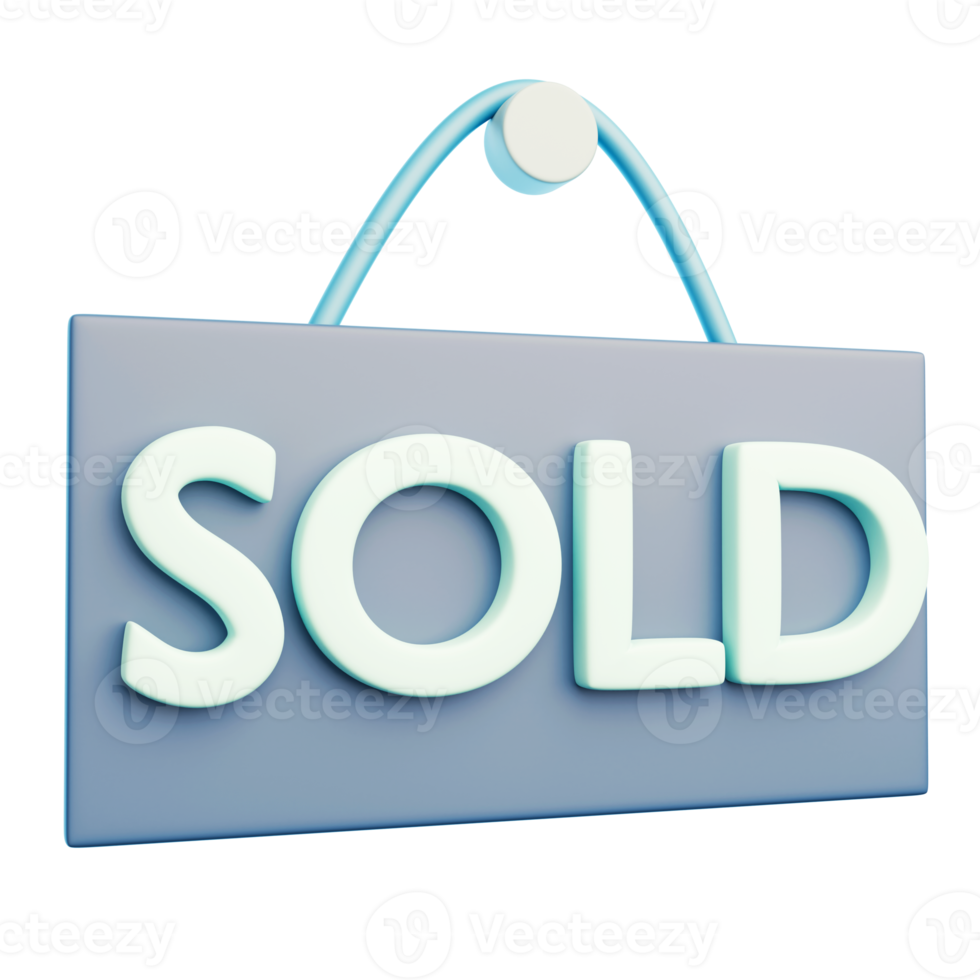 Sold color icon 3D illustration png