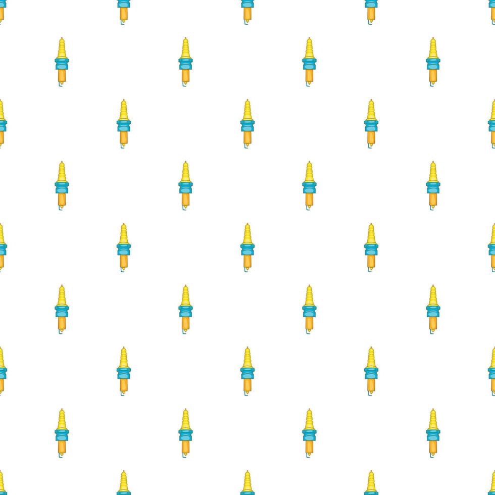 Spark plug pattern, cartoon style vector