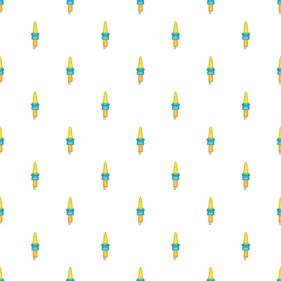 Spark plug pattern, cartoon style vector