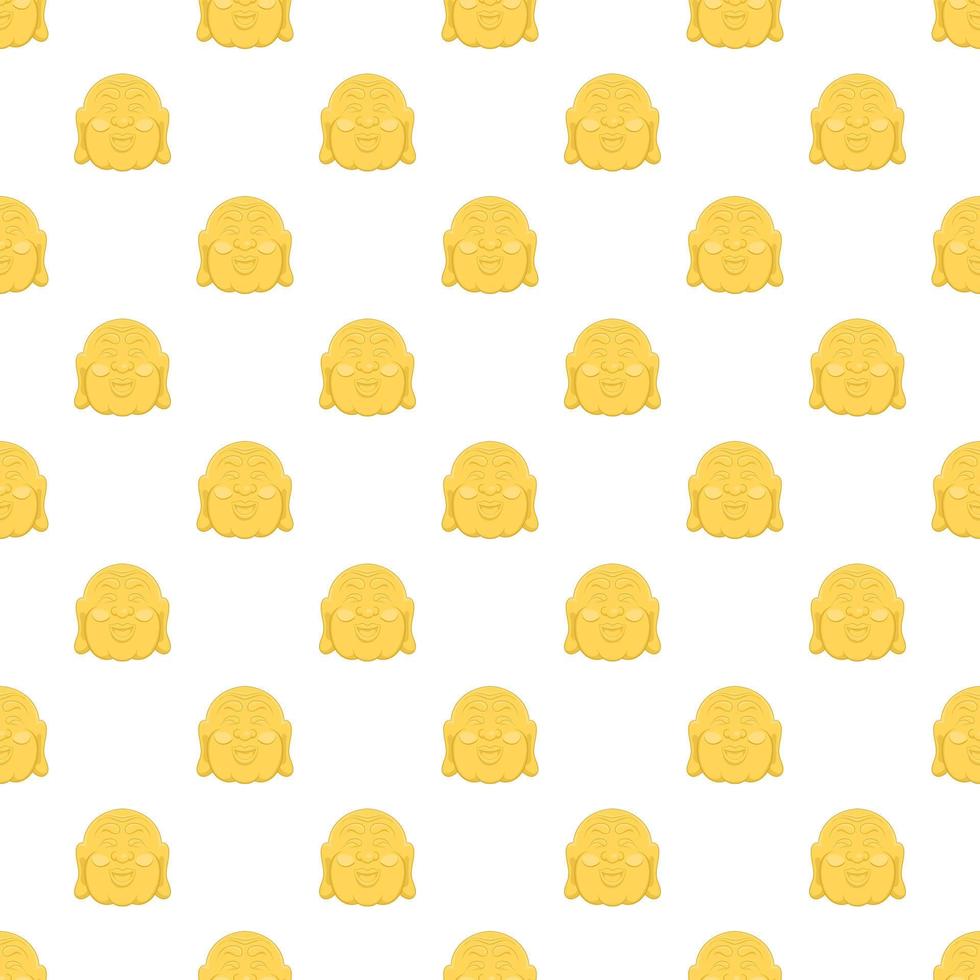 Buddha pattern, cartoon style vector