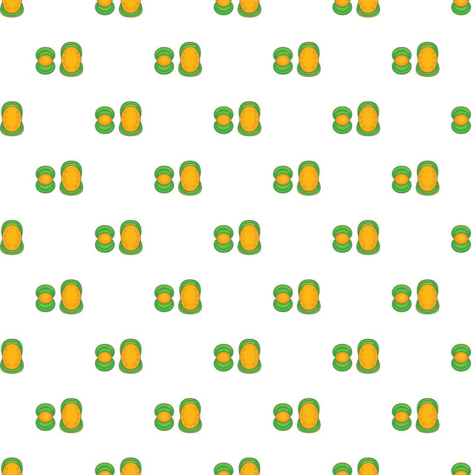 Knee protector and elbow pad pattern cartoon style vector
