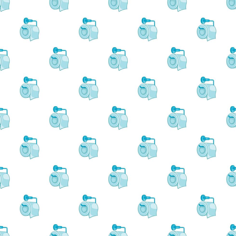 Roll of toilet paper pattern, cartoon style vector