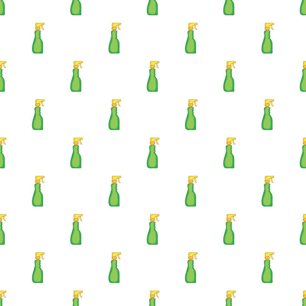 Green household spray bottle pattern cartoon style vector