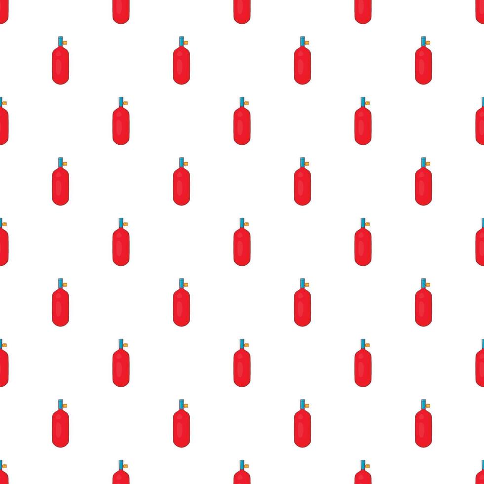 Red gas hand grenade pattern, cartoon style vector