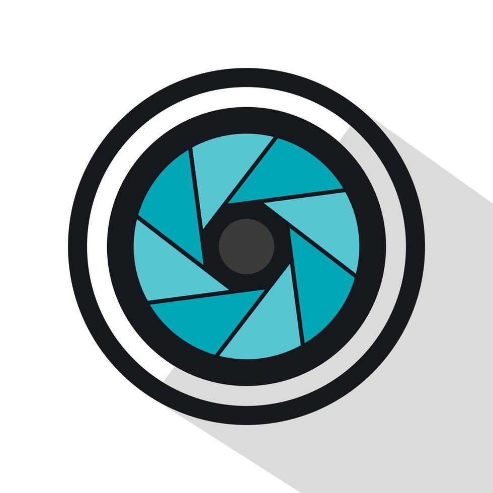 Round objective icon, flat style vector