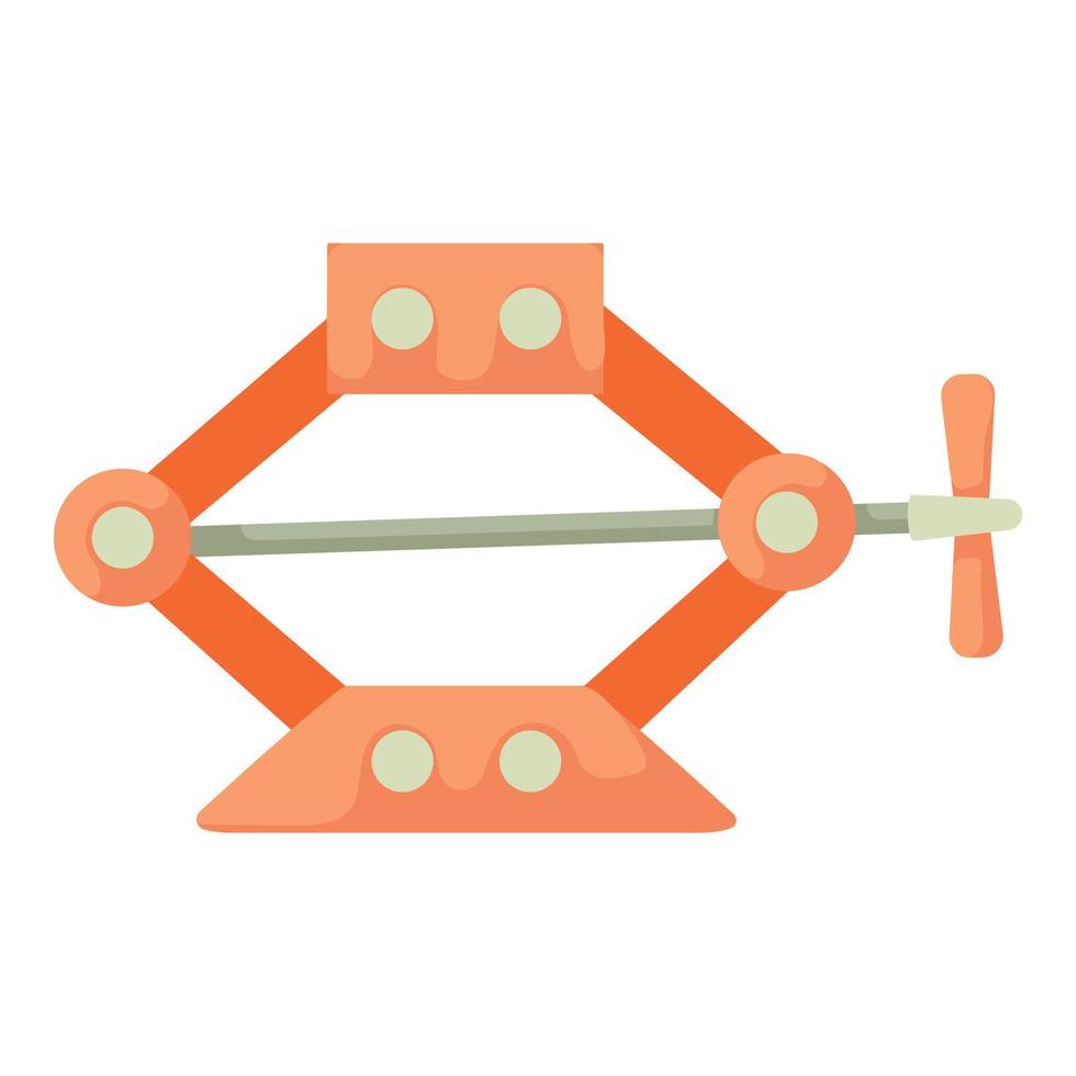 icono de tornillo jack, estilo de dibujos animados vector