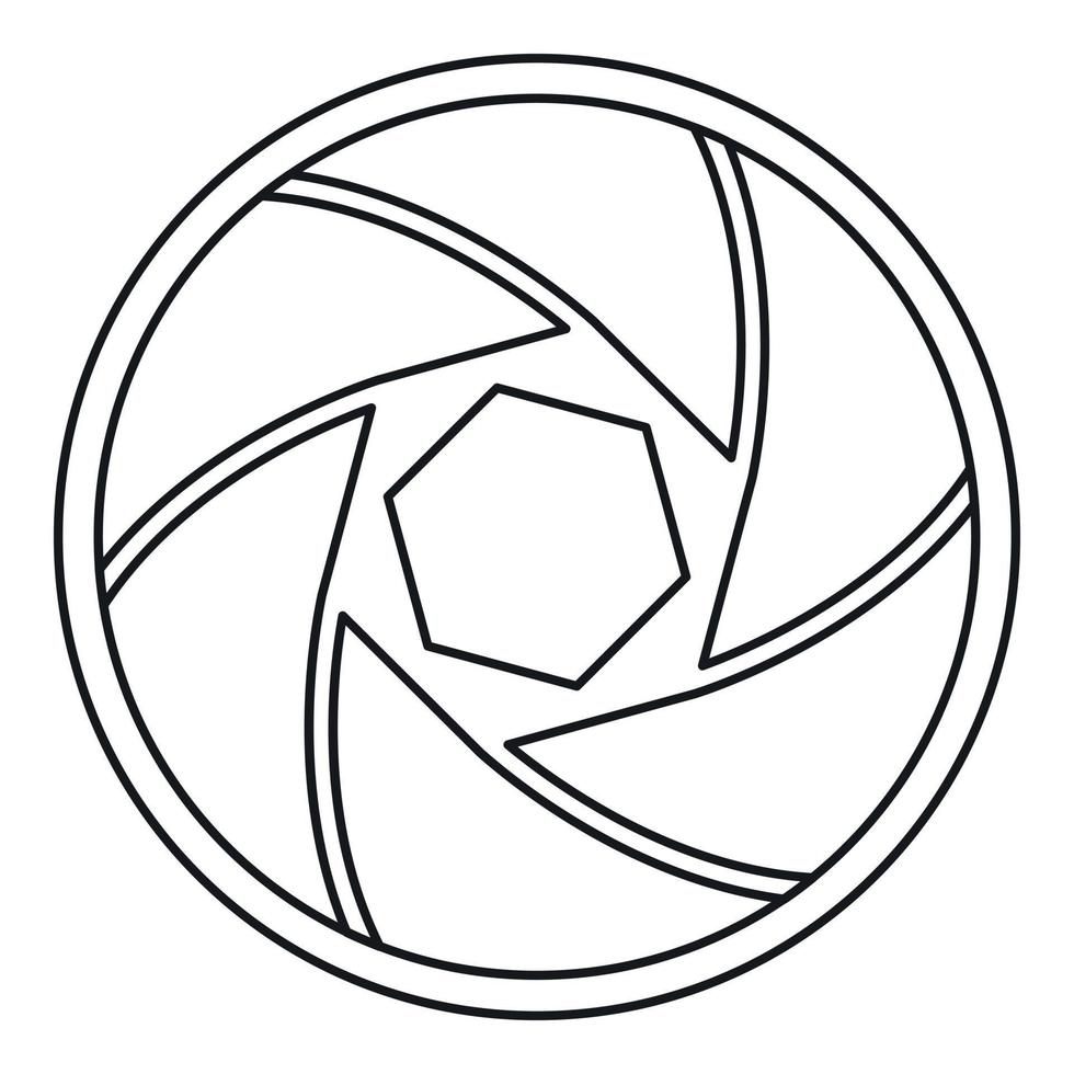 Small objective icon, outline style vector