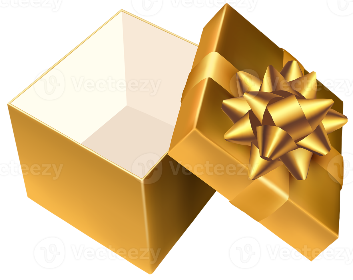 Gold Open Gift png