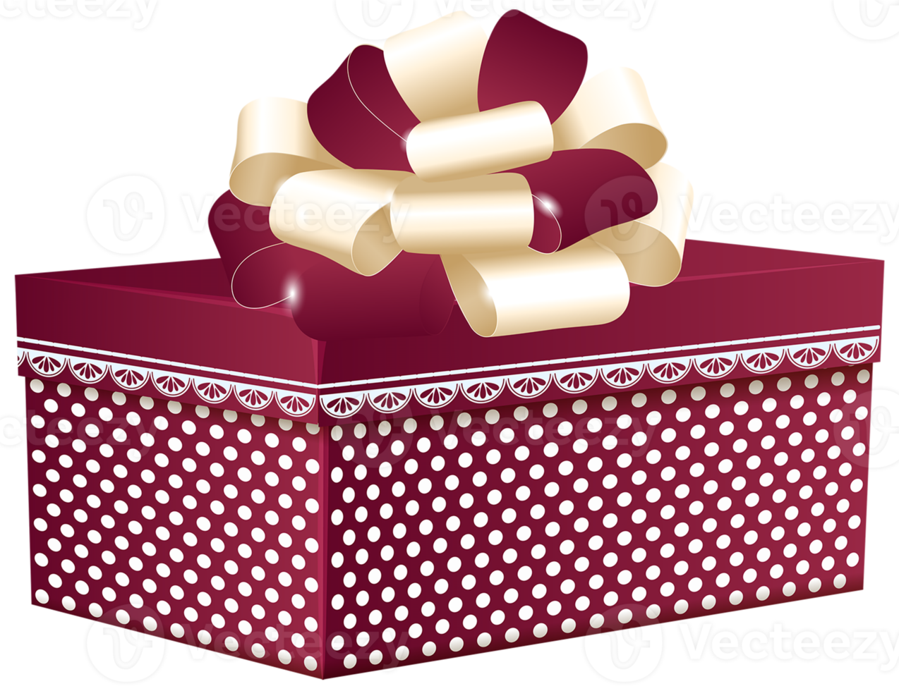 Red Dotted Gift Box png