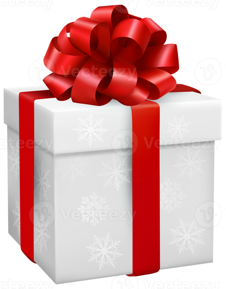 Gift Box with Snowflakes png