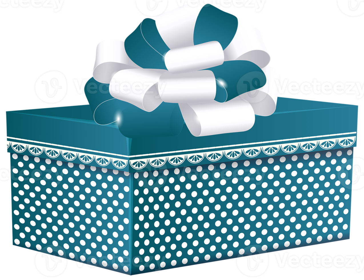 Blue Dotted Gift Box png