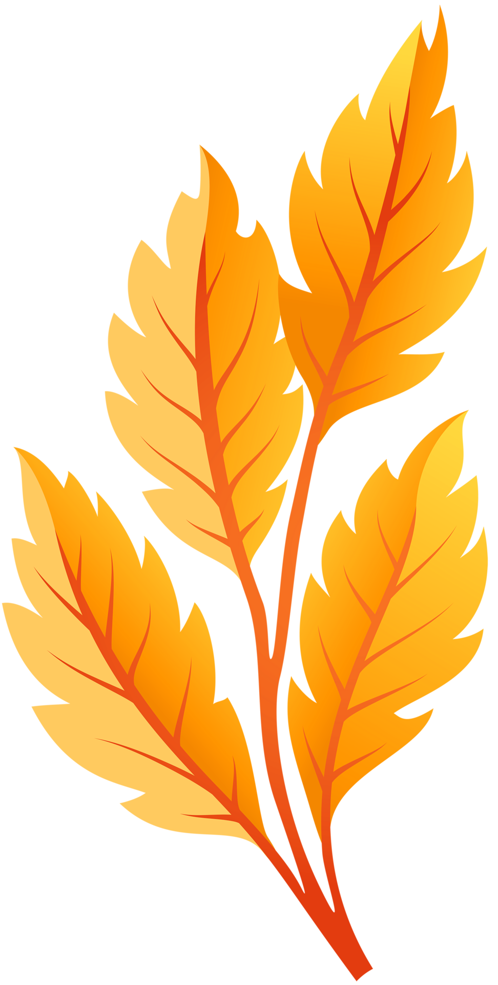 Orange Autumn Leaves 15100153 PNG