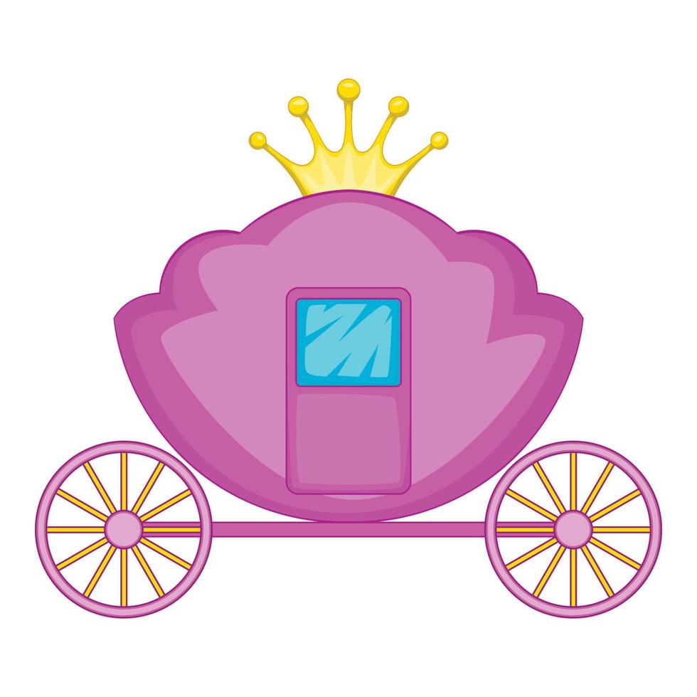 Carriage icon, cartoon style vector