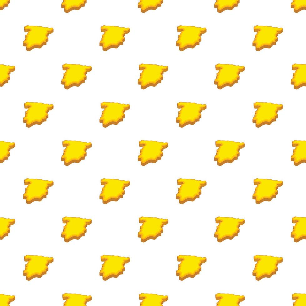 Map of Spain pattern, cartoon style vector