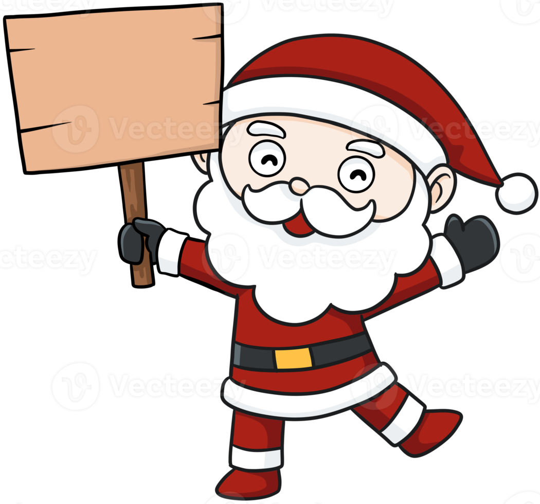 carino cartone animato Santa Claus allegro Natale png