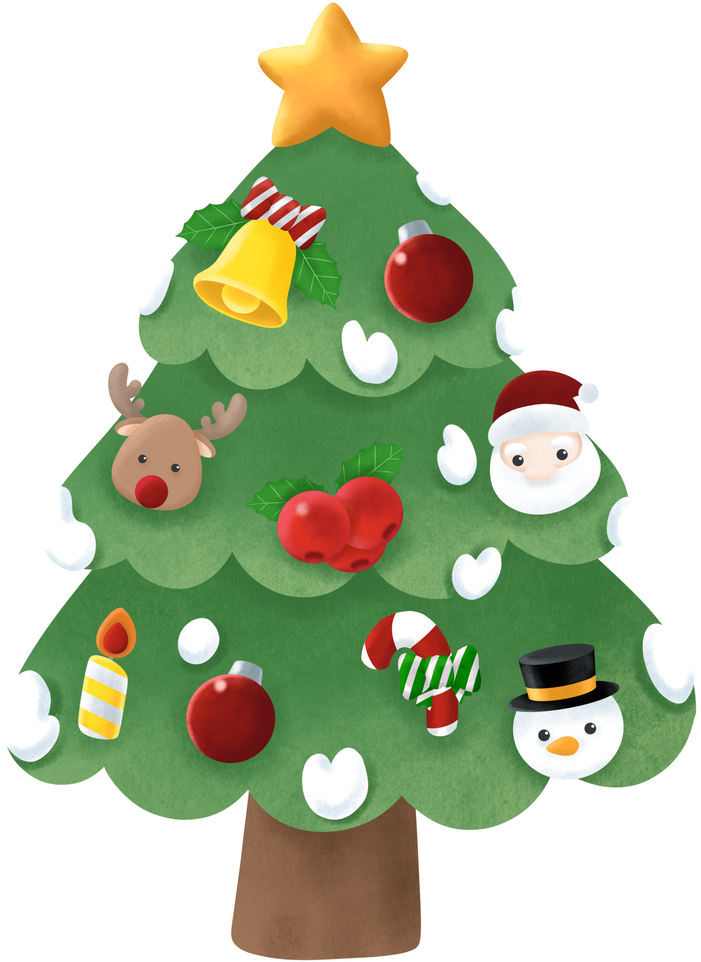 cute christmas element decoration element christmas tree 15100220 PNG
