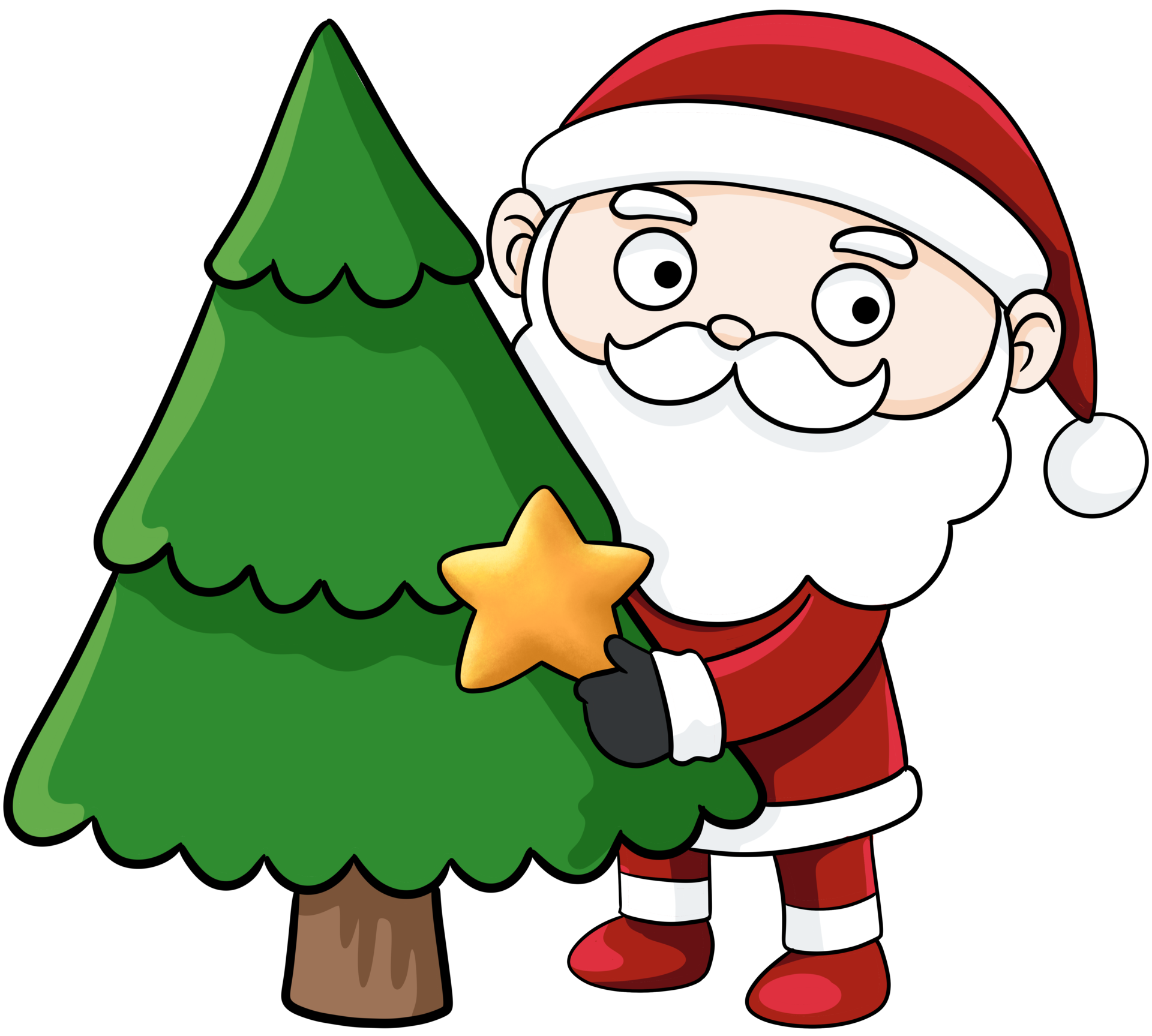 Free cute cartoon santa claus merry christmas 15100232 PNG with Transparent  Background