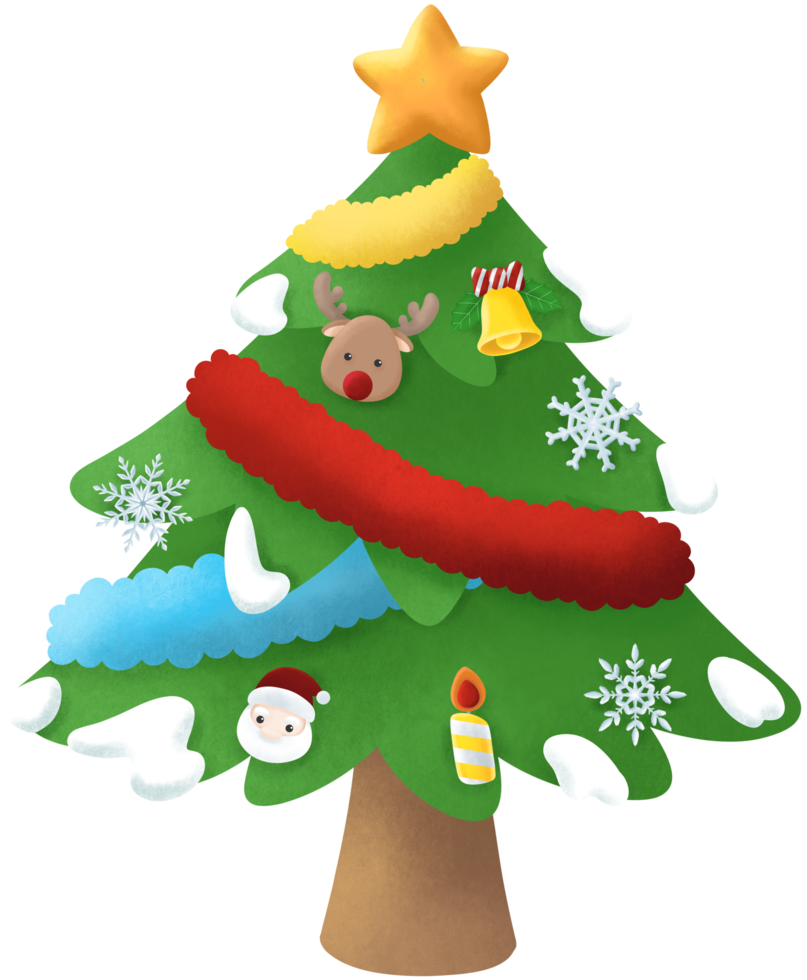 cute christmas element decoration element christmas tree png