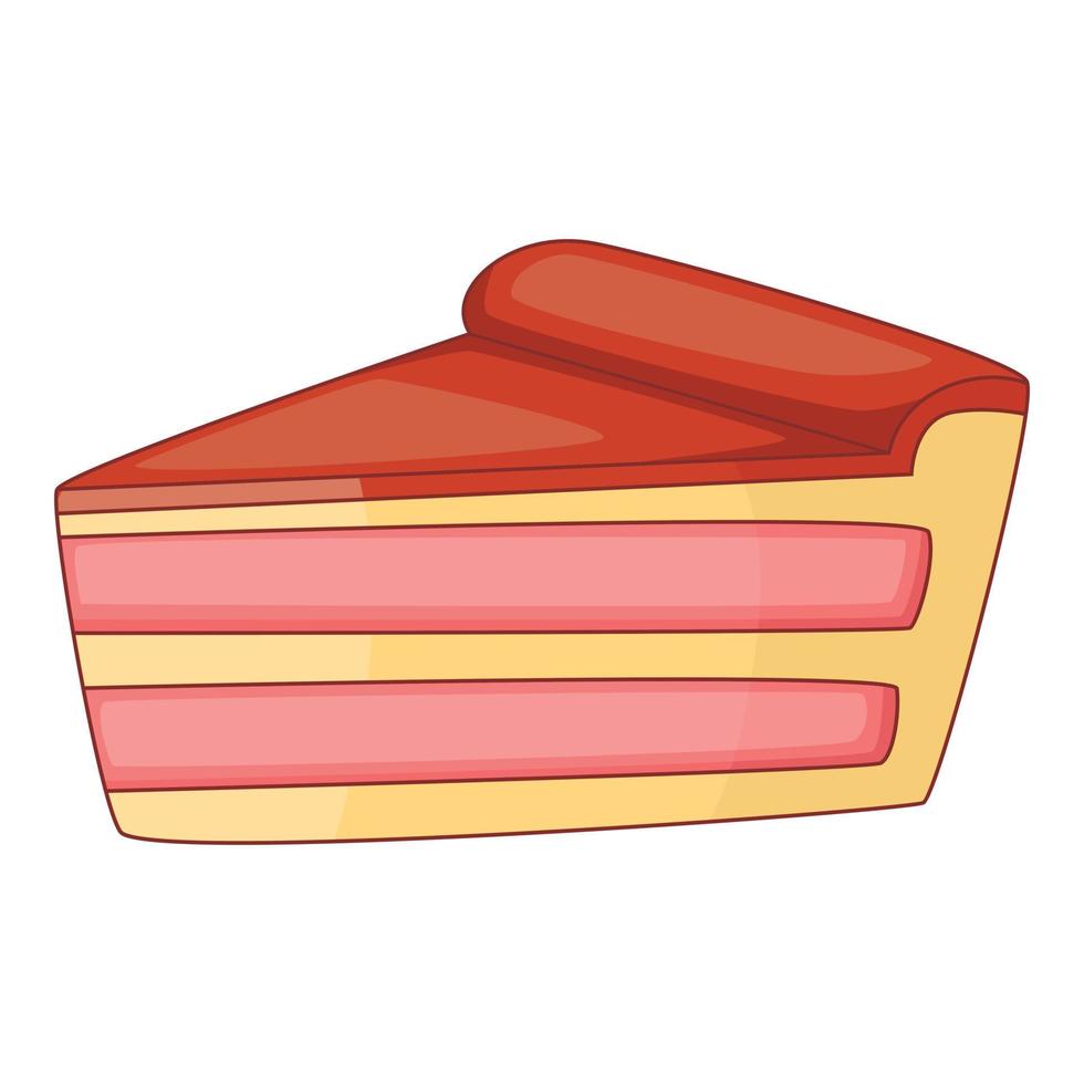 Piece of cake icon, cartoon style vector