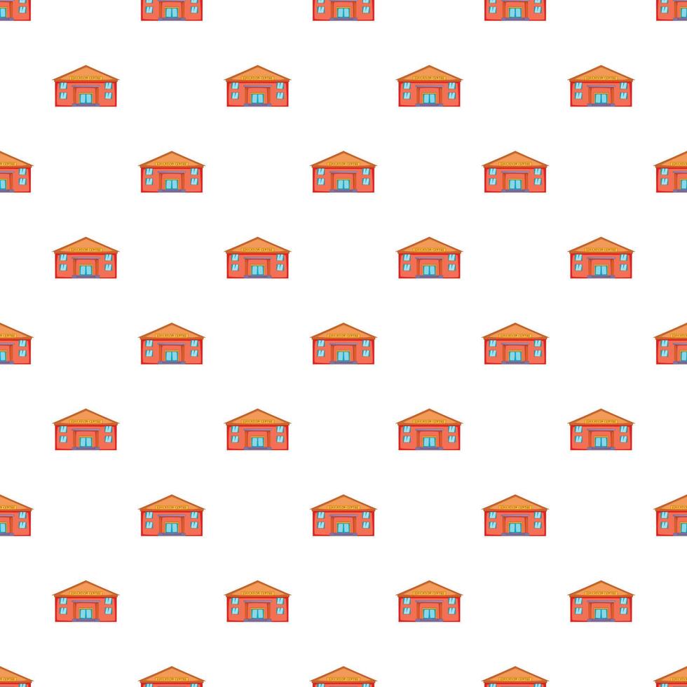 Education centre pattern, cartoon style vector