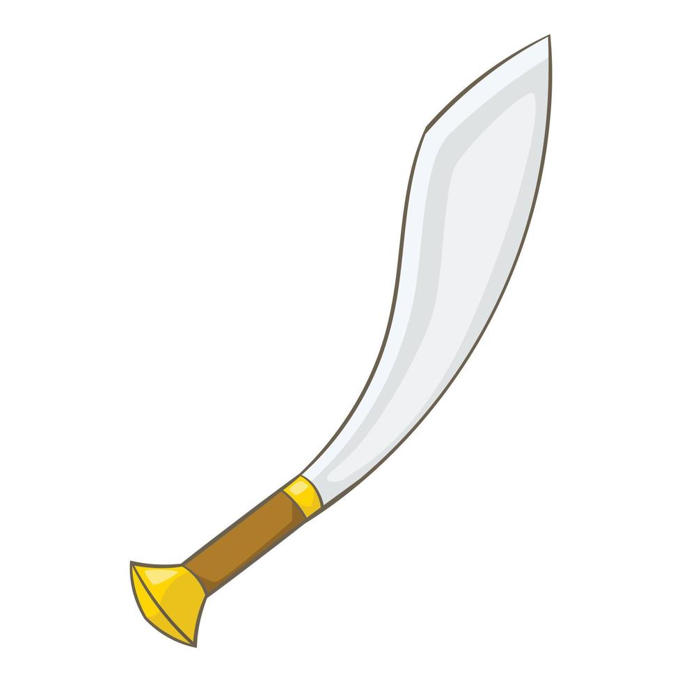 Arabian dagger icon, cartoon style vector