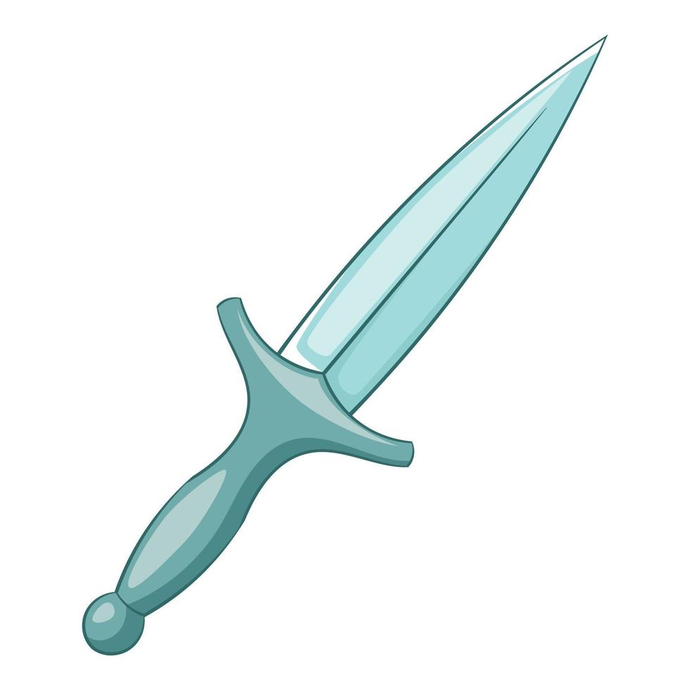 Hunting knife icon, cartoon style vector