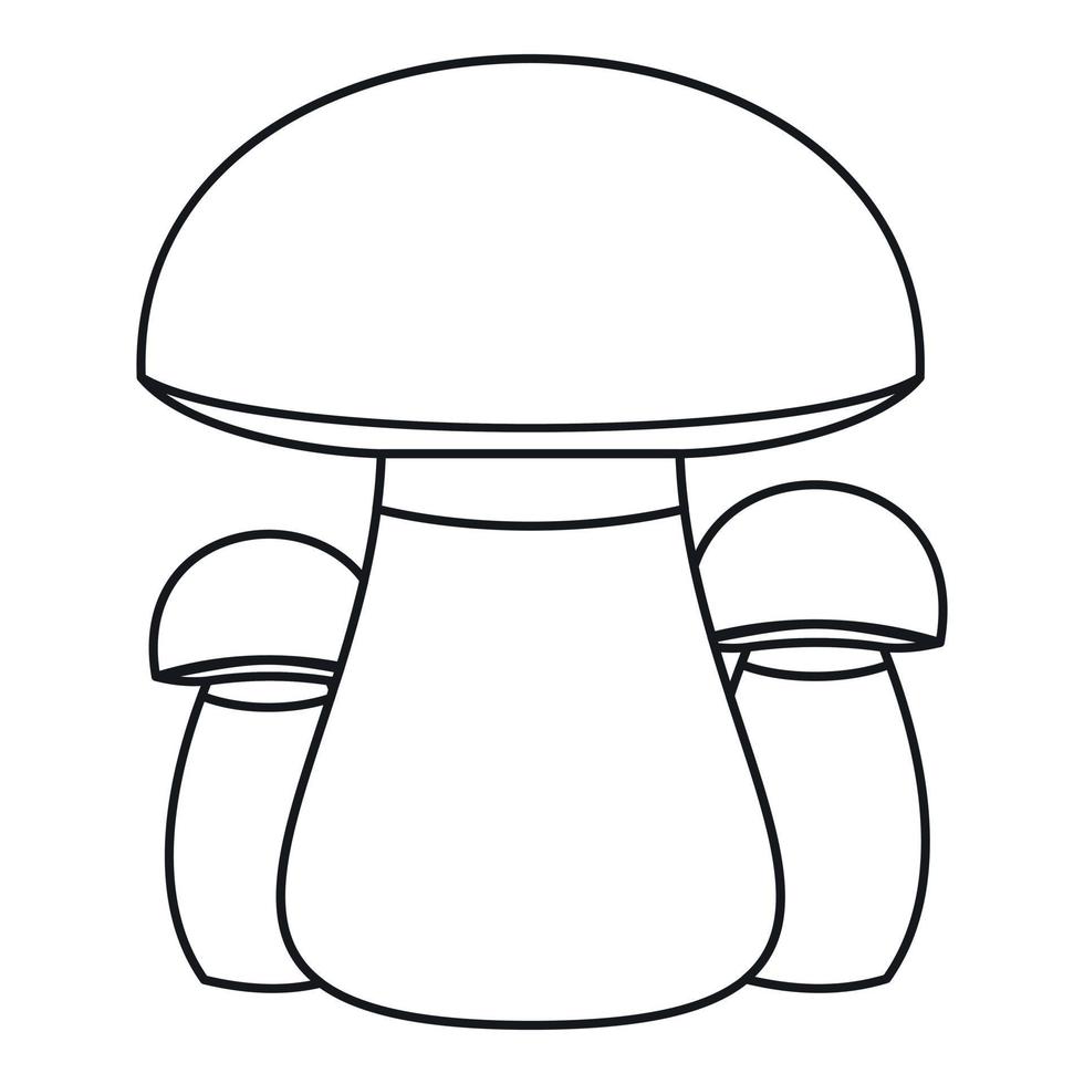 Mushroom icon, outline style vector