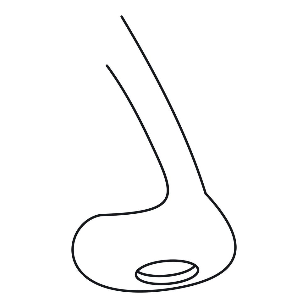 Nose icon, simple style vector