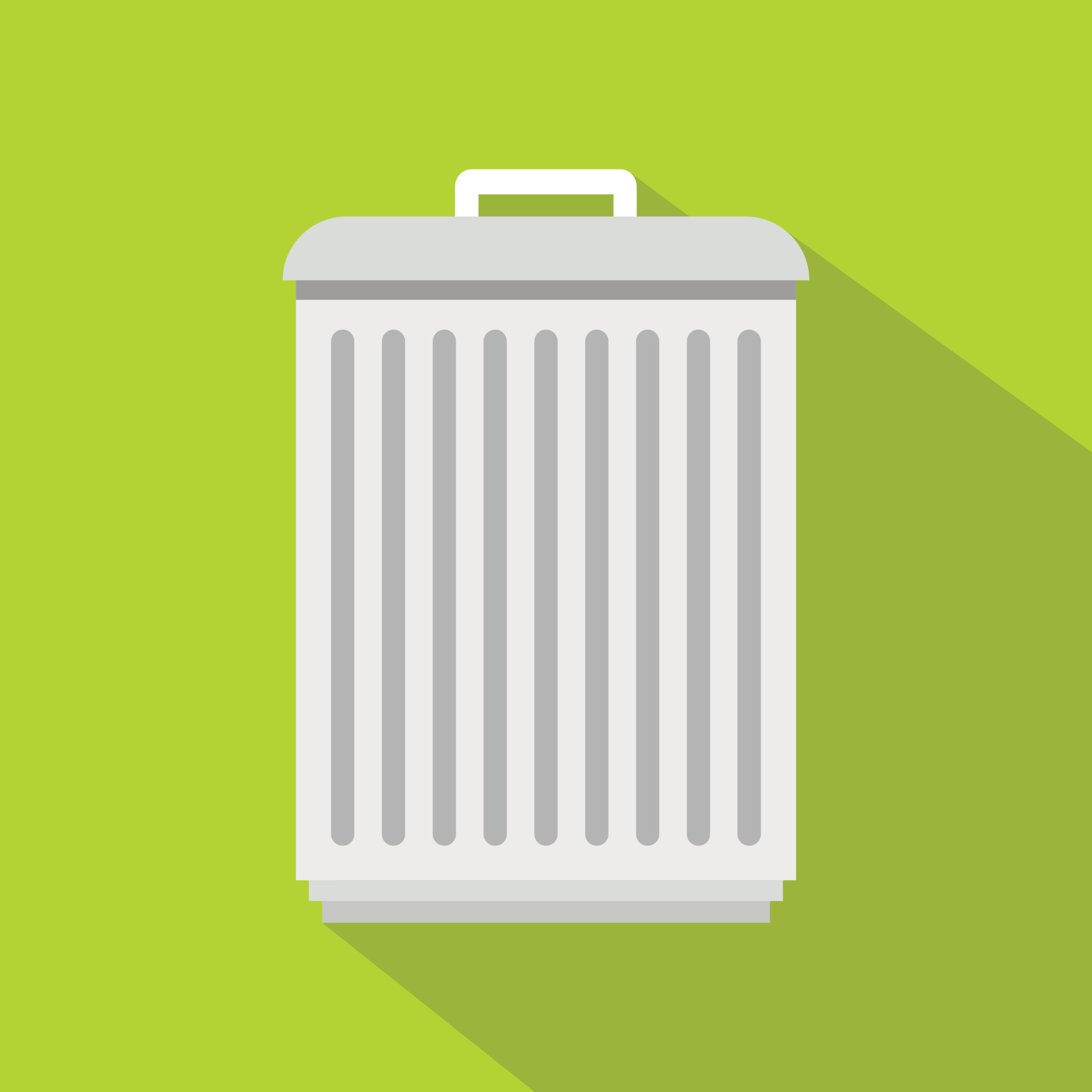 Trashcan icon, flat style 15100388 Vector Art at Vecteezy