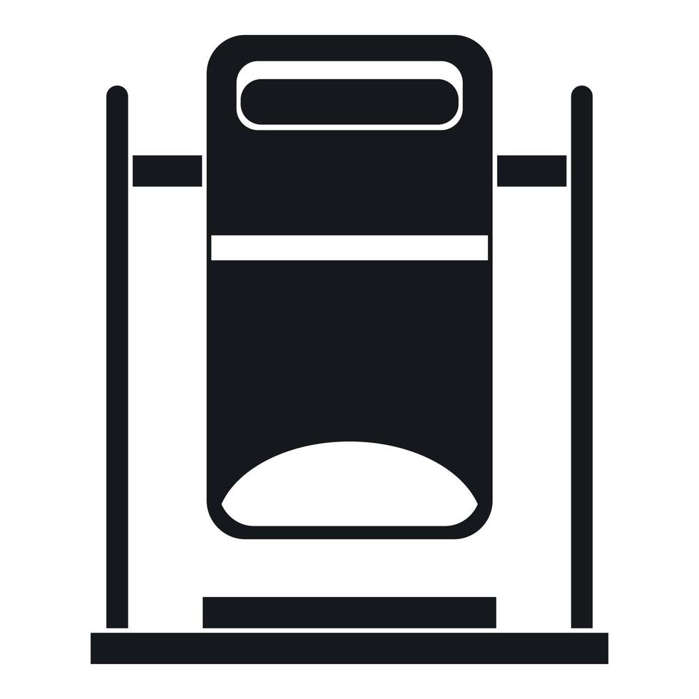 Swinging trashcan icon, simple style vector