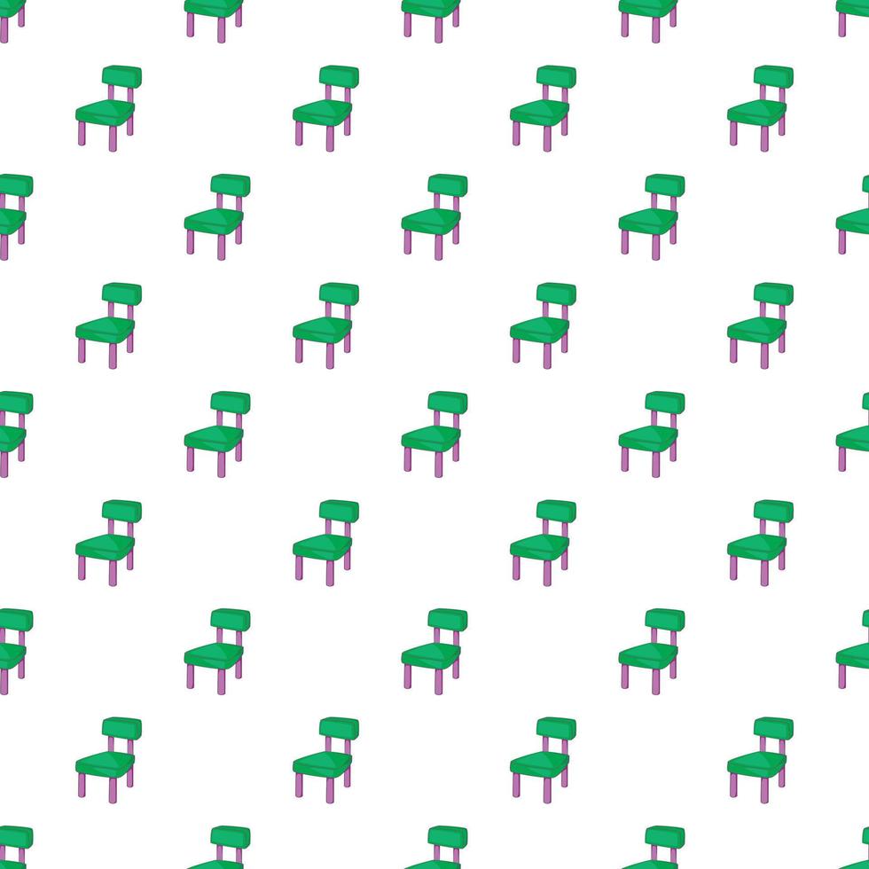 Chair pattern, cartoon style vector