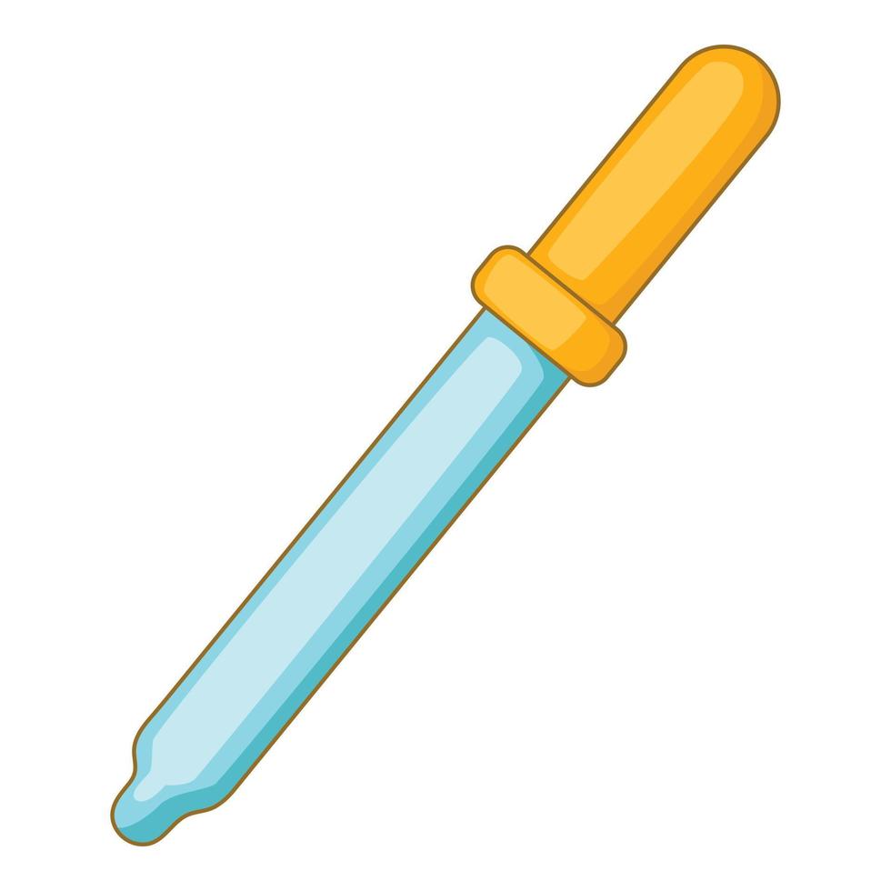 Pipette icon, cartoon style vector