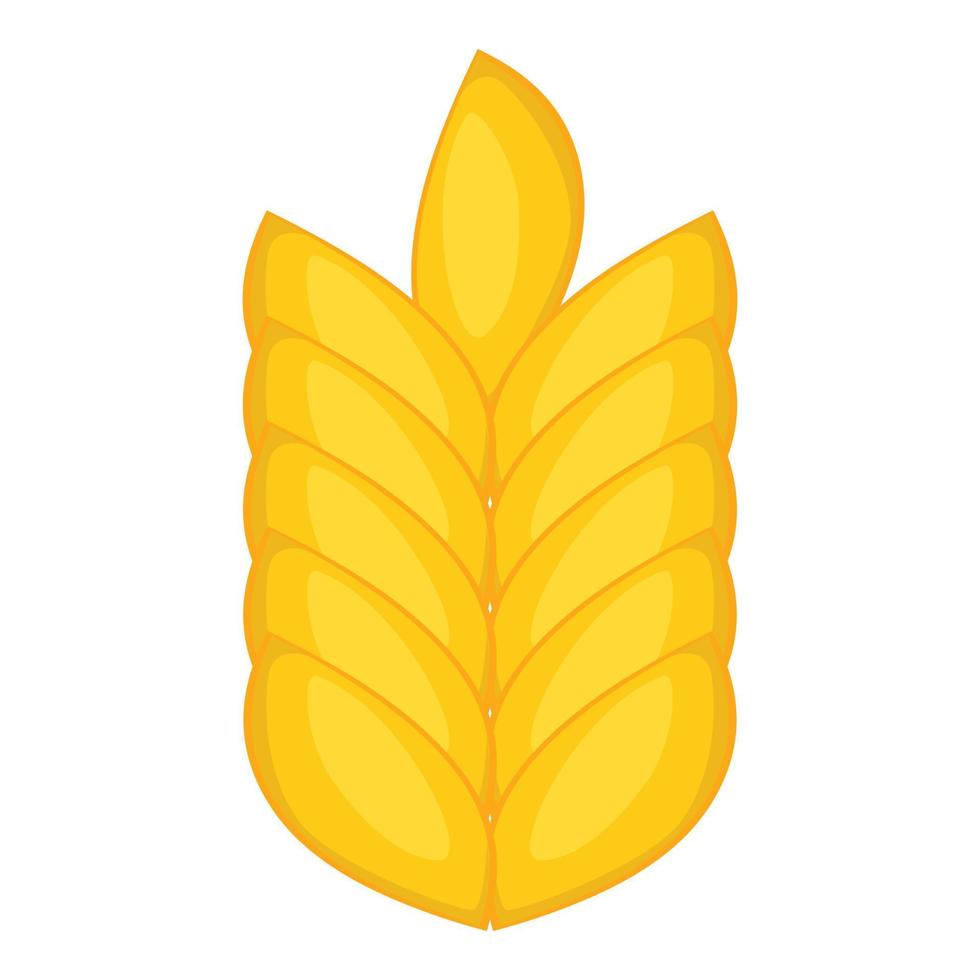 Wheat ear icon, cartoon style vector