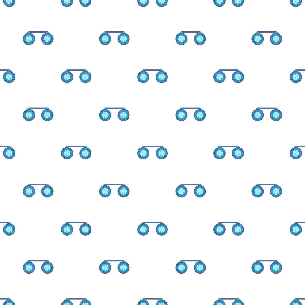 Sport binoculars pattern, cartoon style vector