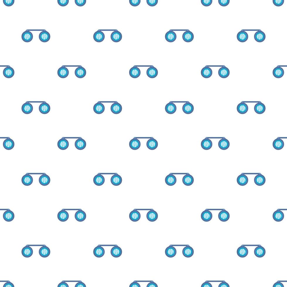 Sport binoculars pattern, cartoon style vector