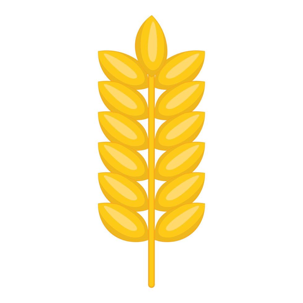 Ear of wheat icon, cartoon style vector
