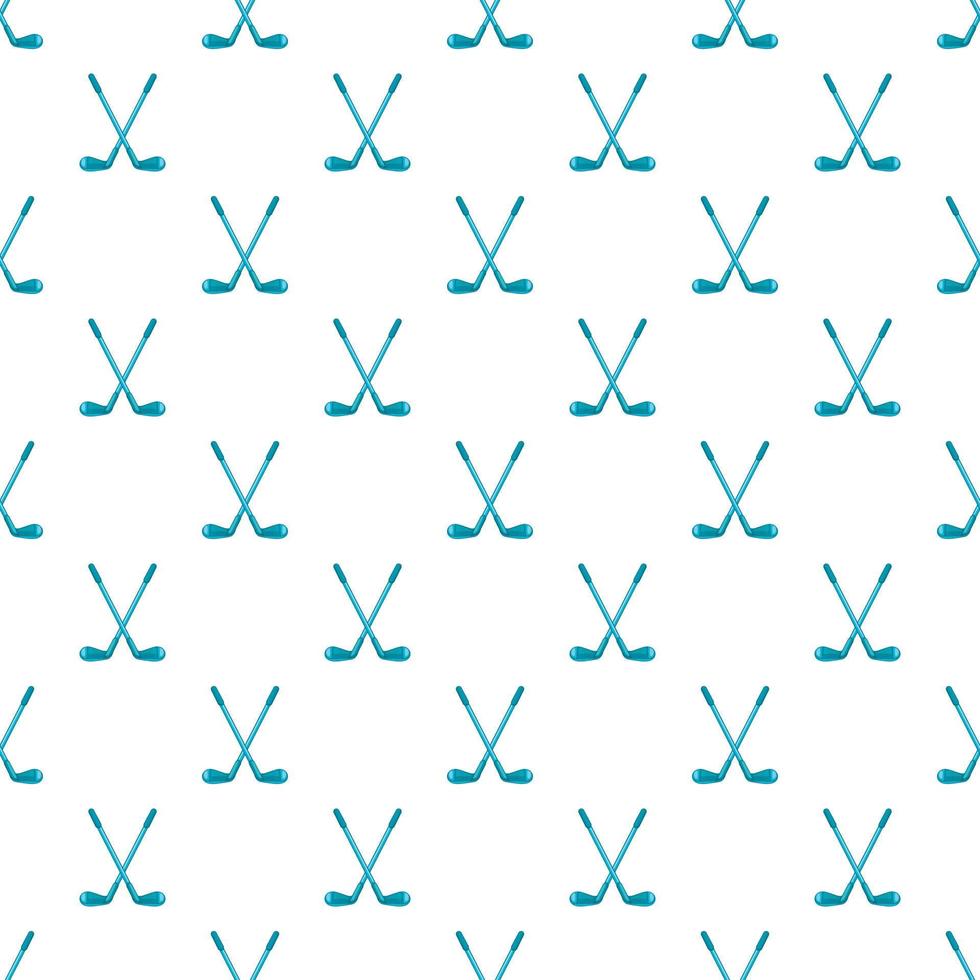 Golf clubs pattern, cartoon style vector