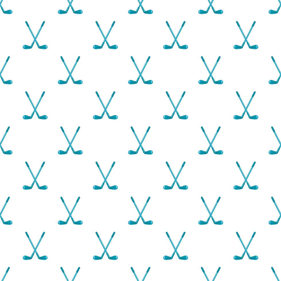 Golf clubs pattern, cartoon style vector