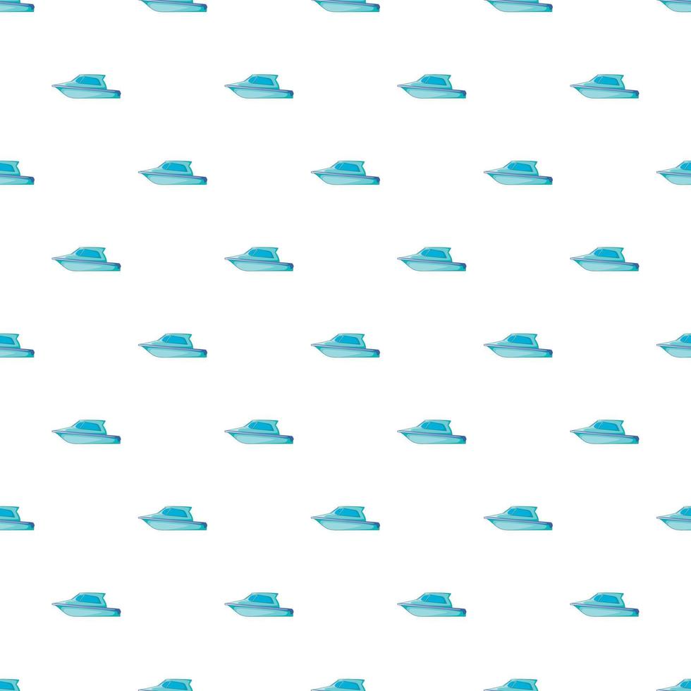 Speed boat pattern, cartoon style vector