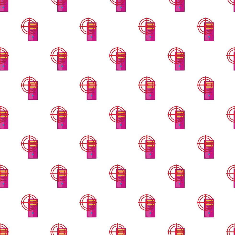 Sight on system unit pattern, cartoon style vector