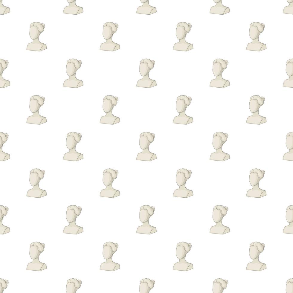Female statue head pattern, cartoon style vector