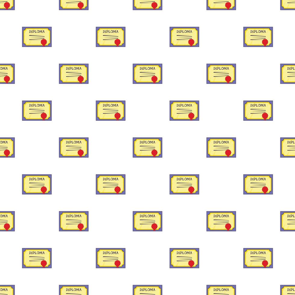 Diploma pattern, cartoon style vector